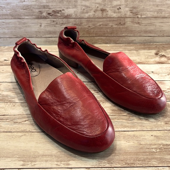 abeo Biosystem Jean II Red leather Flats Size 8N - Picture 2 of 11